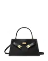 Tory Burch Petite Lee Radziwill Leather Top Handle Bag In Black
