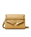 Tory Burch Lee Radziwill Leather Shoulder Bag In Nude