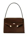 Tory Burch Lee Radziwill Suede Large Shoulder Bag