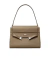 Tory Burch Lee Radziwill Pebble Leather Large Shoulder Bag In Gray