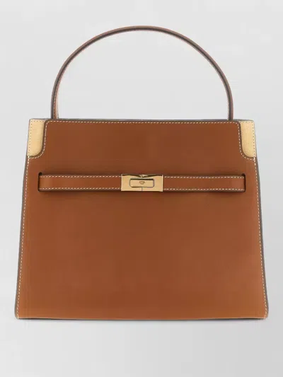 Tory Burch Lee Radziwill Small Clutch Bag Top Handle In Brown