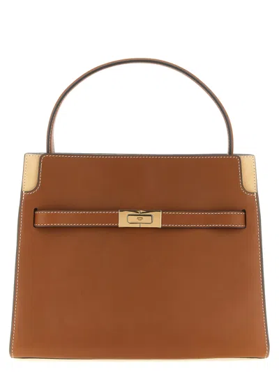 Tory Burch Lee Radziwill Small Clutch Bag Top Handle In Brown