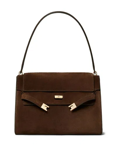 TORY BURCH TORY BURCH "LEE RADZIWILL SUEDE LARGE" SHOULDER BAG