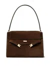Tory Burch "lee Radziwill Suede Large" Shoulder Bag Bags
