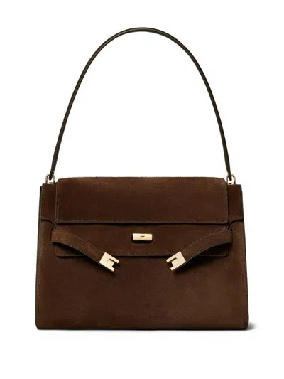 Tory Burch "lee Radziwill Suede Large" Shoulder Bag Bags