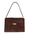 Tory Burch Lee Radziwill Suede Large Shoulder Bag In Brown