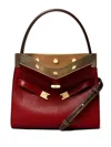 Tory Burch Lee Radziwill Textured Small Tote Bag In Red