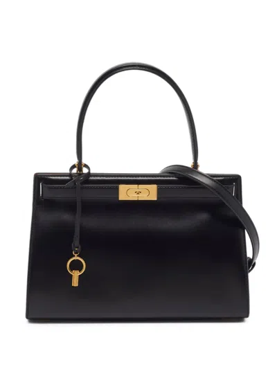 Pre-owned Tory Burch Lee Radziwill Top Tote Bag In Black