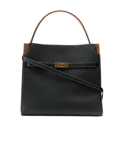 Tory Burch Lee Radziwill Tote Bag In Black