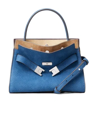 Tory Burch Lee Radziwill Tote Bag In Blue
