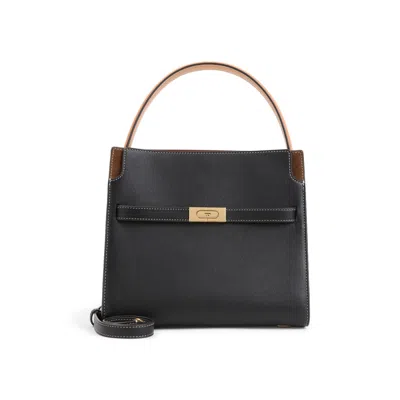 Tory Burch Lee Small Black Cow Leather Shoulder Bag
