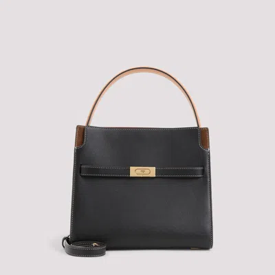 Tory Burch Lee Radziwill Layered Small Tote Bag In Black