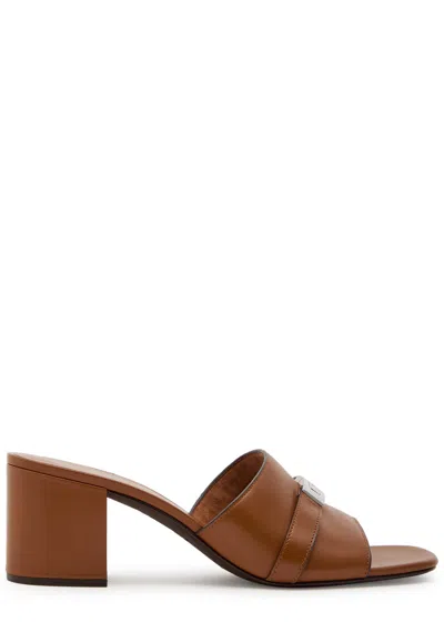 Tory Burch Leelee 65 Leather Mules In Brown