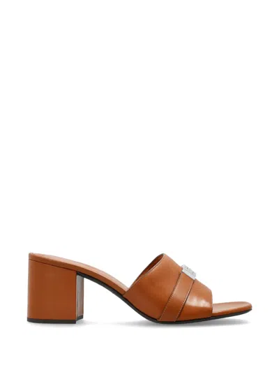 Tory Burch Heeled Sandal In Leather Leelee In Brown
