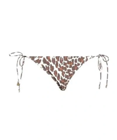 Tory Burch Leopard Print Bikini Bottoms In Brown