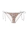 Tory Burch Leopard-print Bikini Bottoms In White
