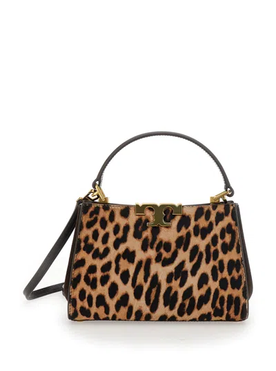 Tory Burch Leopard Print Mini Eleanor Tote Bag