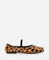 Tory Burch Runway Leopard Mary Jane Ballerina Flats In Leopard Print