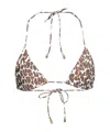 Tory Burch Leopard Print Triangle Bikini In Brown