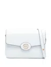 Tory Burch Robinson Crosshatched Crossbody Bags In Light Blue