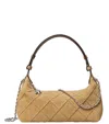 Tory Burch Light Brown Fleming Mini Shoulder Bag In Red