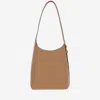 Tory Burch Light Brown Leather Hobo Romy Small Shoulder Bag In Nude