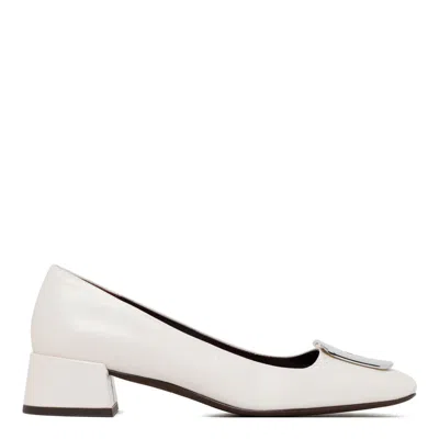 Tory Burch Light Cream Leather With Heel In White