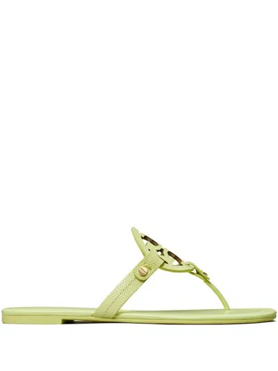 Tory Burch Light Green Leather Sandals For Women