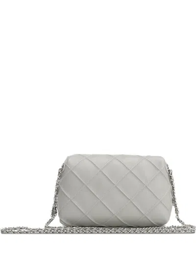 Tory Burch Light Grey Fleming Crossbody Bag In Gray