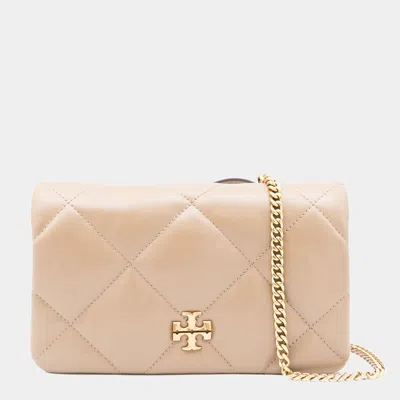 Tory Burch Light Stone Leather Shoulder Bag In Neutral
