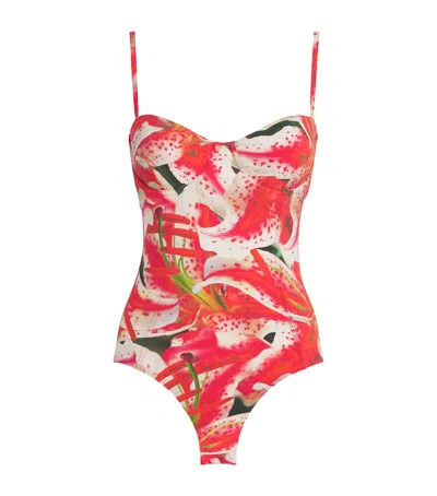 Tory Burch Lily Print Underwired Swimsuit