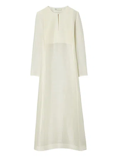 TORY BURCH TORY BURCH LINEN AND SILK LONG KAFTAN