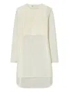 Tory Burch Linen And Silk Tunic In Neutral