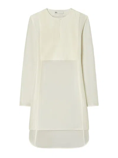 Tory Burch Linen And Silk Tunic In White