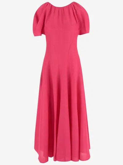 TORY BURCH LINEN AND VISCOSE DRESS