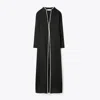 Tory Burch Linen Caftan In Black/white