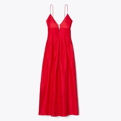 Tory Burch Linen Dress In Red