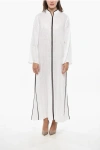 Tory Burch Linen Kaftan With Contrasting Edges In White