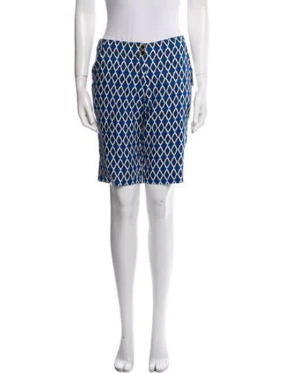 Pre-owned Tory Burch Linen Knee-length Shorts In Multi