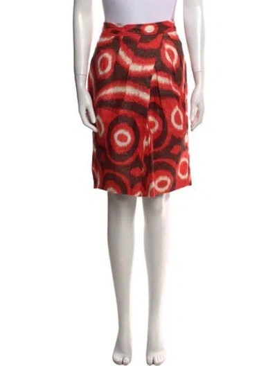 Pre-owned Tory Burch Linen Knee-length Skirt