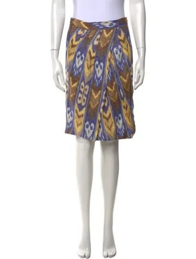 Pre-owned Tory Burch Linen Knee-length Skirt In Brown