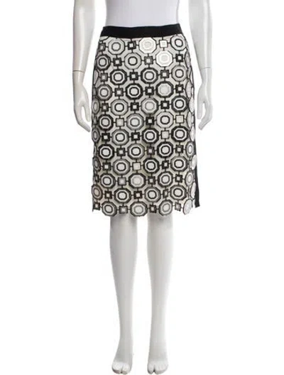 Pre-owned Tory Burch Linen Midi Length Skirt In Neutral