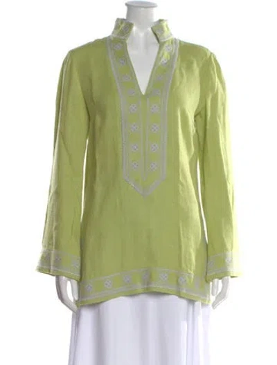 Pre-owned Tory Burch Linen Mini Dress In Multi
