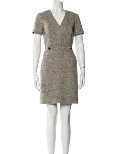 Pre-owned Tory Burch Linen Mini Dress In Neutrals