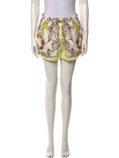 Pre-owned Tory Burch Linen Mini Shorts W/ Tags In Multi