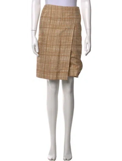 Pre-owned Tory Burch Linen Mini Skirt In Neutrals