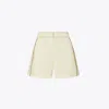 Tory Burch Pleated High-waisted Shorts