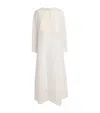 Tory Burch Linen-silk Pleated Midi Kaftan In White