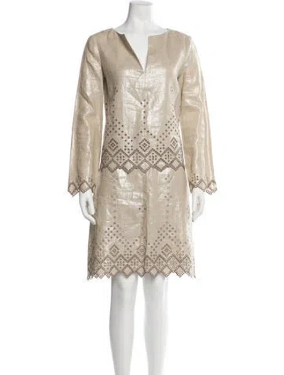 Pre-owned Tory Burch Linen Skirt Set In White
