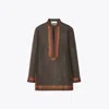 Tory Burch Linen Tory Tunic In Brown